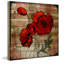 « popy talk 2 » par vicki butler, reproduction d’art sur bois de pin naturel-19586023