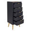 Schick 5 Drawer Bedside Table
