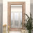 Wood Floral Brown Wall Mirror with Detailed Cream Carvings