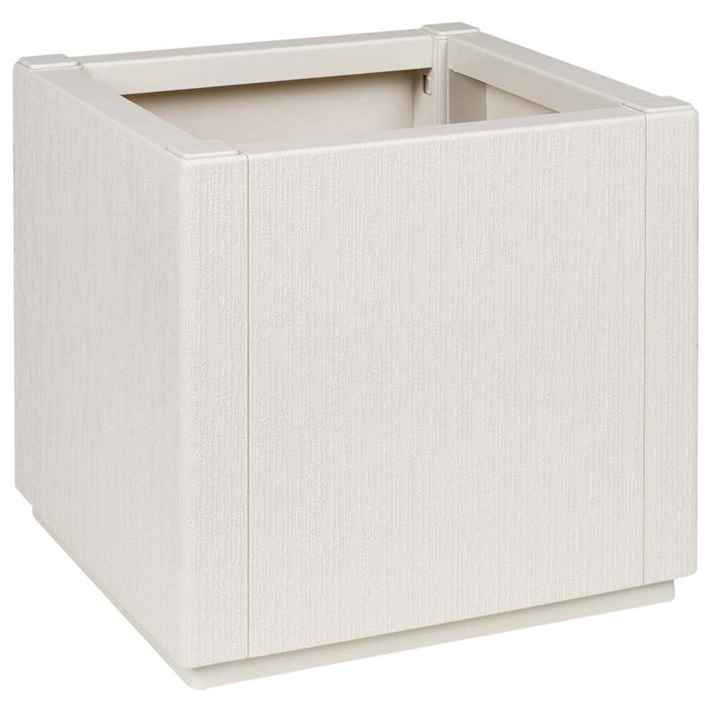 Garden Planter Patio Outdoor Flower Pot Herb Planter Pot Flower Box PP, White