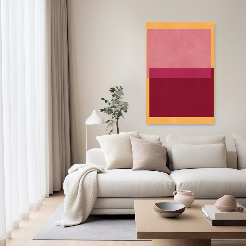 Desert Hues Abstract Abstract Contemporary Wall Art Print 1 Piece Wrapped Canvas Wall Art, 152.4cm H x 101.6cm W