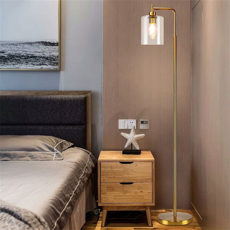 Aliyanna 163cm Gold Task Floor Lamp