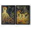 Octopus Ink Gold & Blue I - ensemble de 2 reproductions d'art sur toile encadrées-2126242688-2126242693