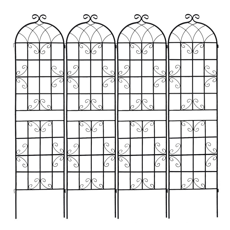 Treillis polyvalent en métal pour les plantes d'extérieur, rehaussant la beauté du jardin