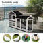 Cage intérieure compatible avec les espaces extérieurs, plateau anti-fuites plus profond pour animal de compagnie, panneau, grillage inférieur amovible, double grand espace, trois plateaux, portes pour l'entrée et la sortie, toit en asphalte imperméable, 80-1545391189