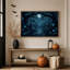 Art mural sur toile, "Dark Forest Gate" avec lune et lueur bleue d'Halloween-2012522166