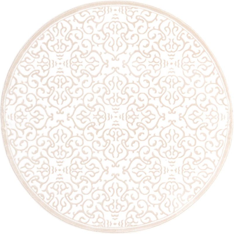 Whitting Oriental Indoor Rug, Round 6'