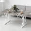Table de cuisine extensible de style nordique, table de salle à manger extensible, avec base en tréteaux robuste