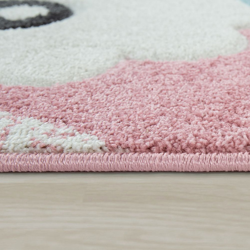 Semple Flatweave Pink Rug, Rectangle 200 x 290cm, Pink 
