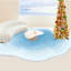 Tapis de chambre à coucher de forme irrégulière à tapis antidérapant pour la salle à manger et la cuisine; bleu-107144280