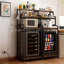 Mini-réfrigérateur à 4 niveaux Vintage avec rangement, four à micro-ondes multifonction et support de boulanger pour bureau à domicile