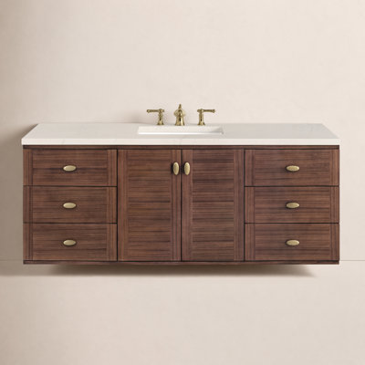 Aliza 60" Carrara Marble Single Bathroom Vanity