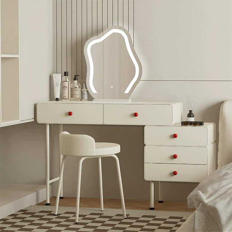 Makeup Vanity with Light mirror,5 drawers,1 chair