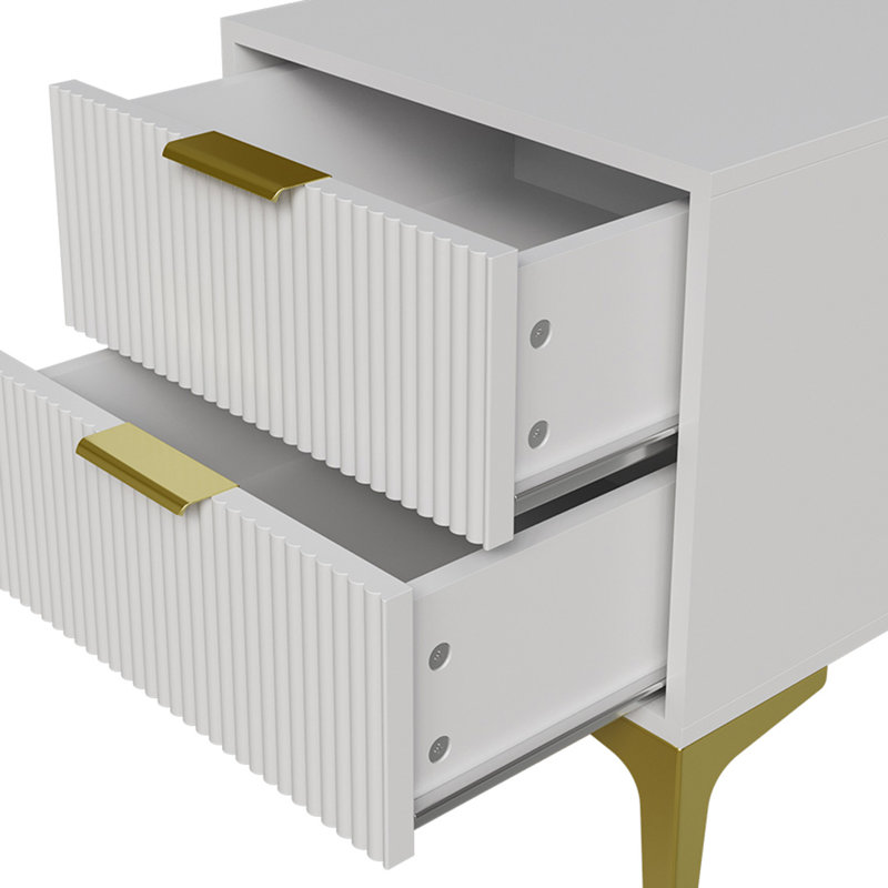 40cm W Manufactured Wood Bedside Table