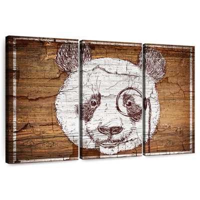 Panda Brampt sur bois