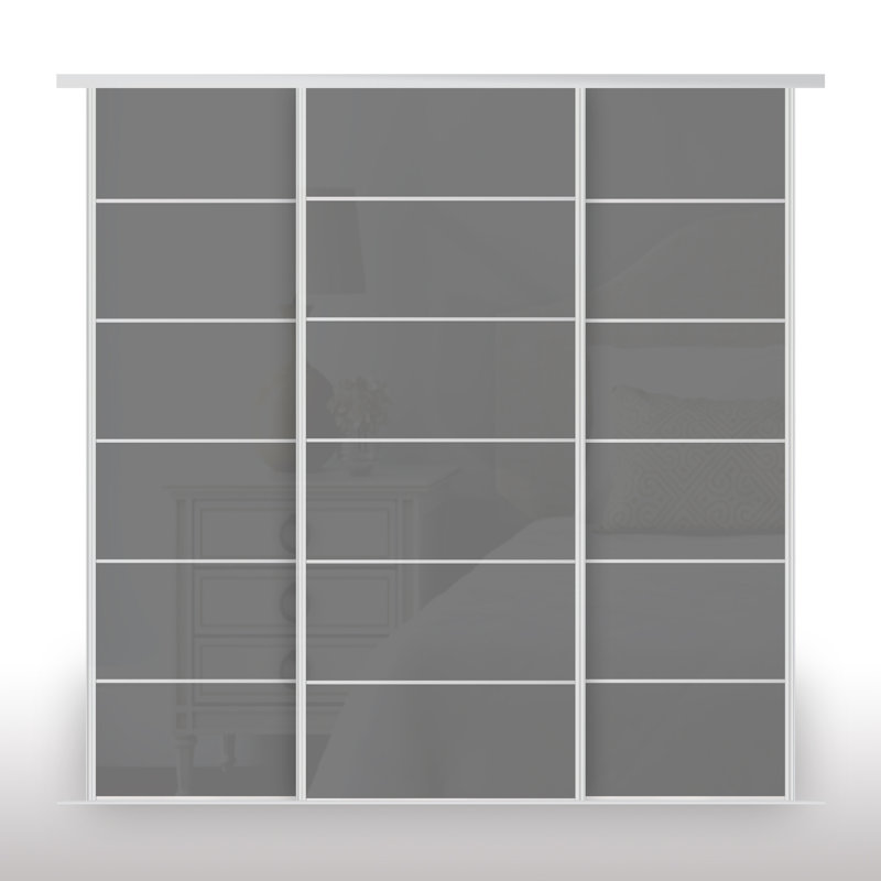 Aveonna 3 Door Wardrobe, Dark Grey