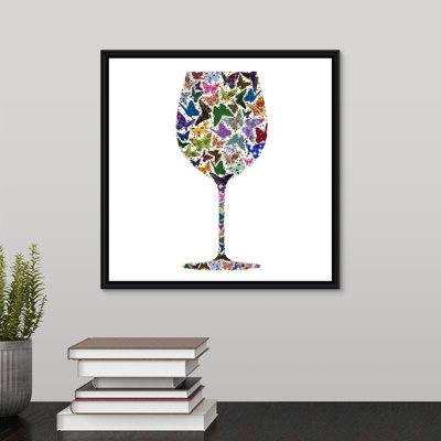 « wine glass party i », peinture sur toile
