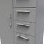 Contrast 1 Door 5 Drawer Kids Robe in Dusk Grey (Ready Assembled)