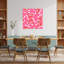 Pink Striped Bows Abstract Contemporary Wall Art Print by Dominique Vari - Wrapped Canvas Print-472821729