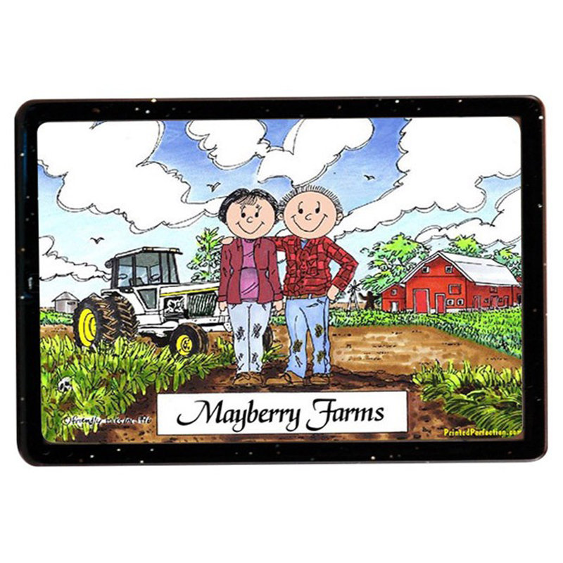 Couple de fermier personnalisé - aimant en acrylique blanc - excellent cadeau!, Oui