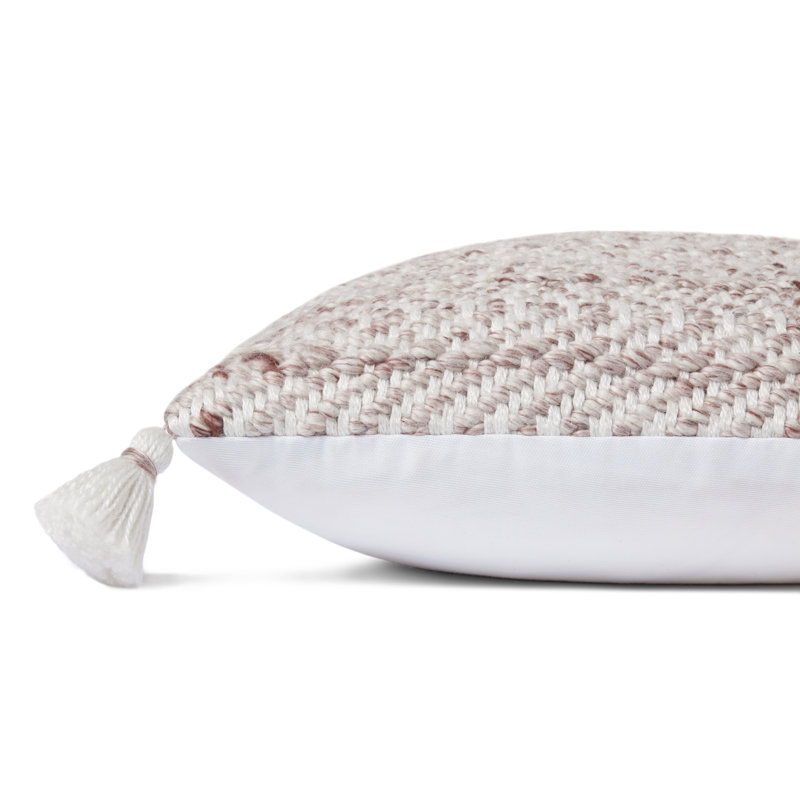 PLL0068 Rosé / naturel 18 po x 18 po Housse de coussin seulement