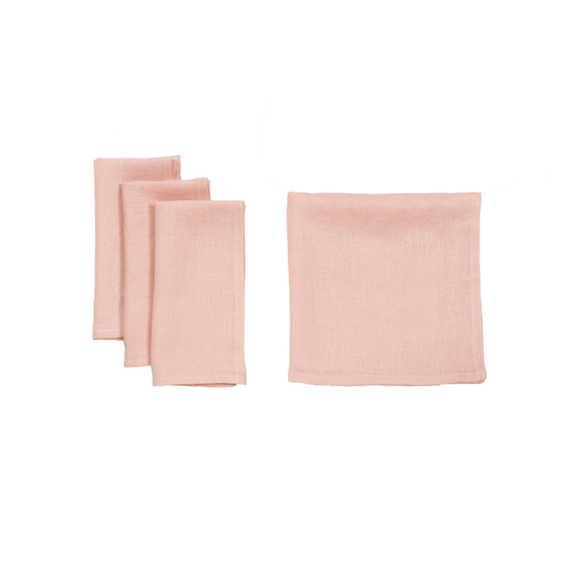 Serviettes de table en lin 20 po Adriaens Classic, Rose