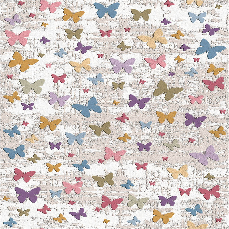 Luxurious Woven Area Rug, 5.9 x 9.2 ft, 100% Polyester, Antibacterial | Non-Slip PVC Felt Dot Underside, 0.3 in Pile Height | Machine Washable, 3D Digital Print, Perfect for Living Room & Bedroom Décor