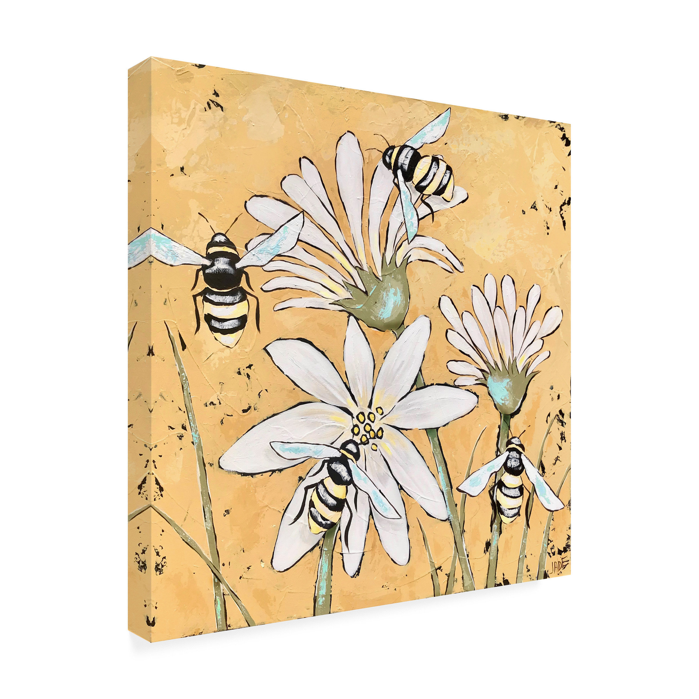 August Grove® Jade Reynolds Busy As A Bee II Canvas Wall Art Wayfair
