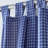 Mini Check Tabtop Light Filtering Deep Blue/White Curtain Panel Pair (Set of 2)-75050678