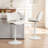 Guzzi Swivel Adjustable Height Bar Stool Modern Counter Stool Faux Leather Barstools With Metal Frame-114210757