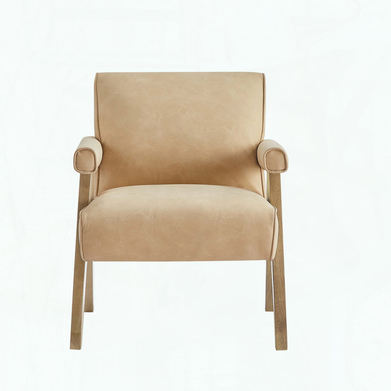 Fauteuil moderne en similicuir Nessi - sable, Sable