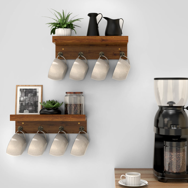 Asavira Solid Wood Wall Organizer with Key Hooks