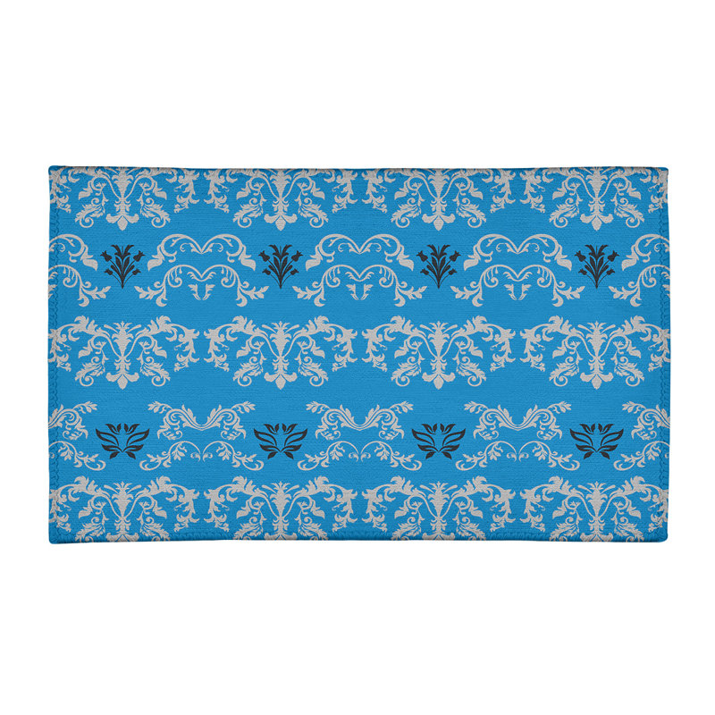 Damask Indoor Rug, Rectangle 3' x 5'