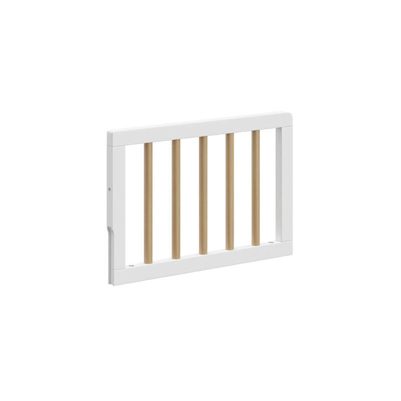 Barrière de lit pour tout-petit (chevilles), Blanc / Bois flotté