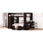 Lit mezzanine double avec accessoire simple. Livré avec tablettes, bureau et garde-robe. Optimisez votre espace de vie. Fabrication en bois. L 78,7 po x H 65 po. L L 94,8 po.-899953439-899953437