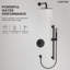 Système de douche à pluie 10 "à pression équilibrée avec douche à main réglable à glissière et valve brute-107557319