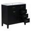 Meuble-lavabo 36 po avec lavabo, armoire de salle de bain avec tiroirs, structure solide et panneau de fibres à densité moyenne-73311546