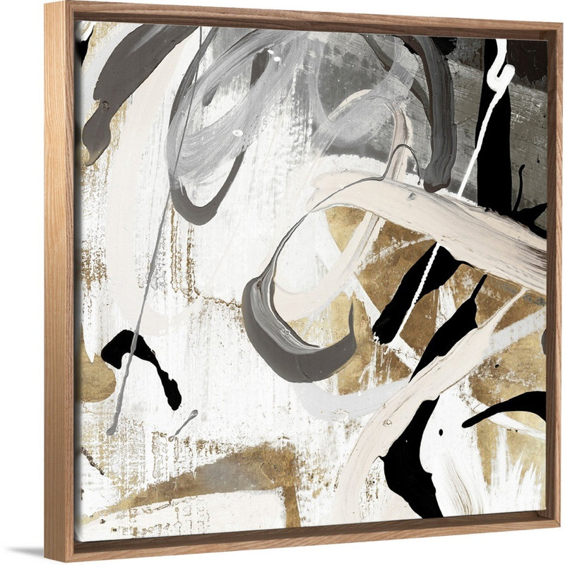 " Tangled I " Painting Print, Floater Framed Canvas, Natural, 25.25" H x 25.25" W