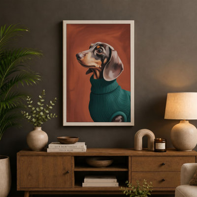 Teal Knit Companion Modern 1 Piece Wrapped Canvas Wall Art