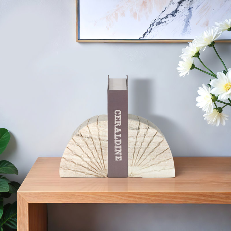 Ensemble de 2 serre-livres Onyx Marble