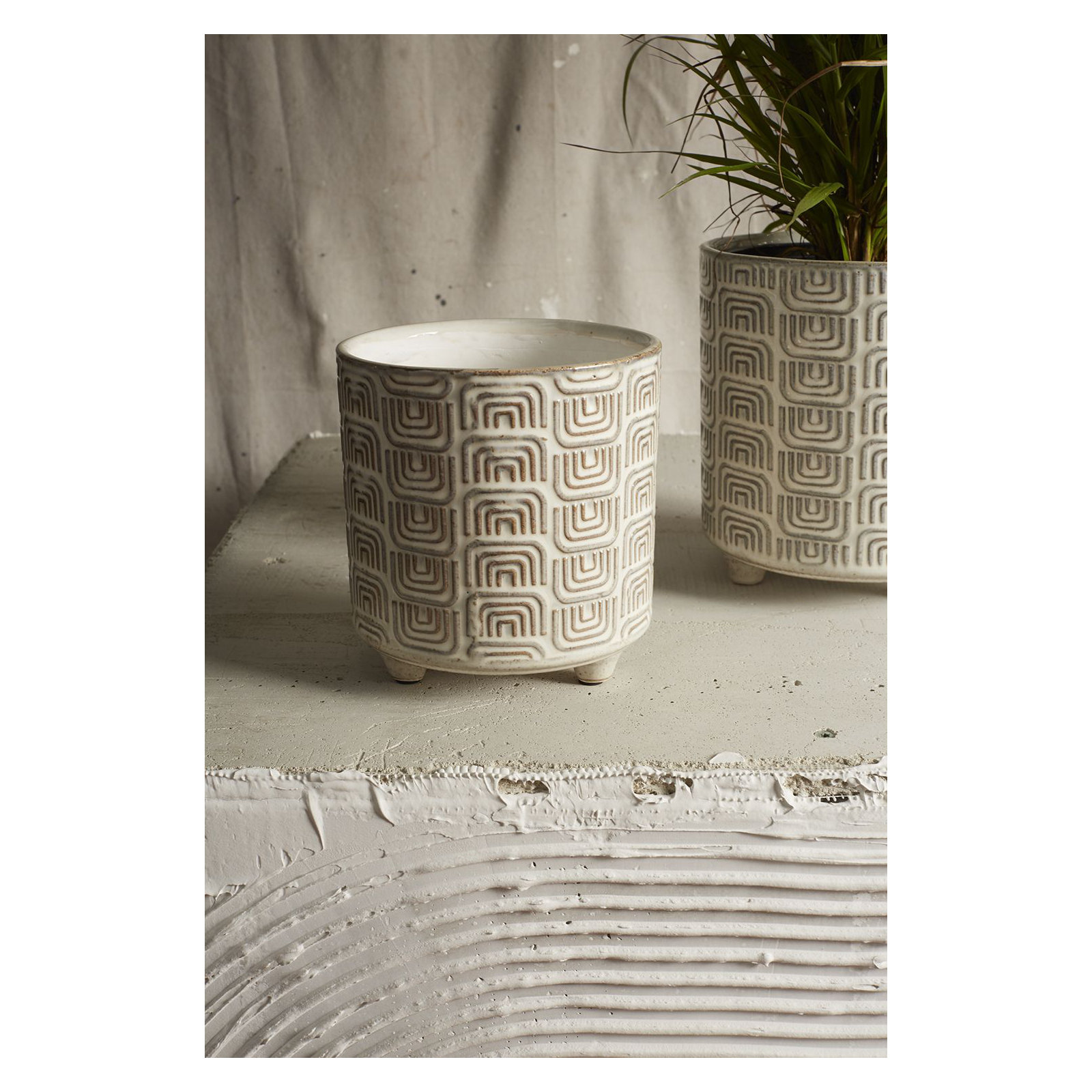 Harissa Handmade Ceramic Pot Planter, 6.25" H x 6" W x 6" D