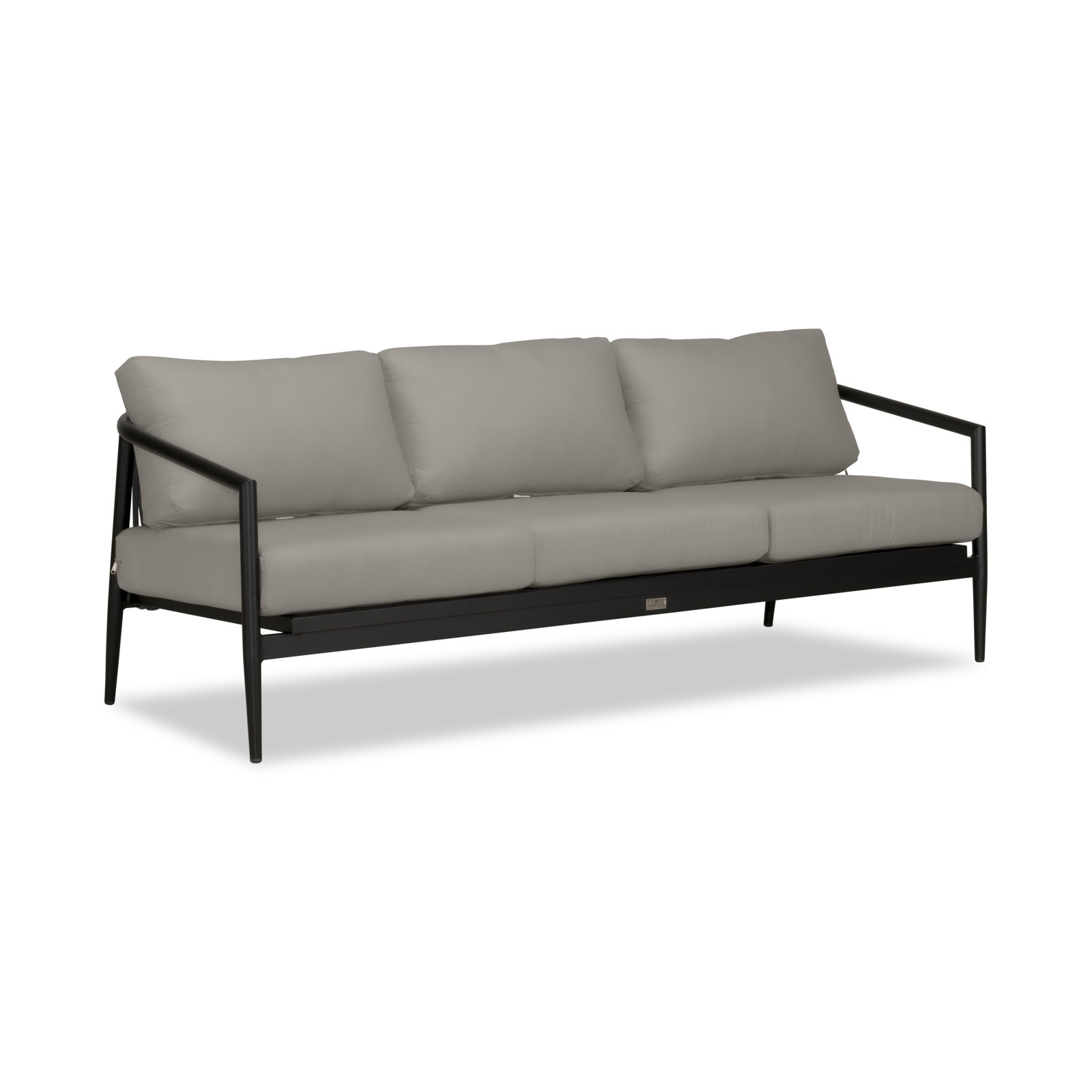 Delaine 83" Sunbrella® Patio Sofa, Canvas Charcoal Sunbrella® Canvas, Black