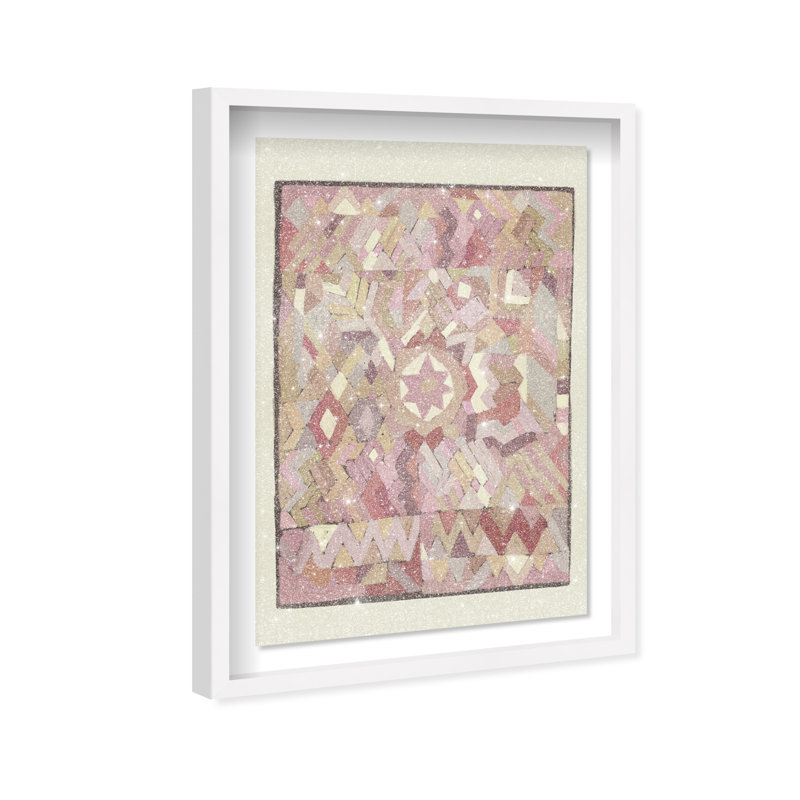 Tapestry Boehme Shadowbox Abstract Print by Oliver Gal, Black Frame, 10 x 15, 25.5"H x 17.5"W, White Shadowbox