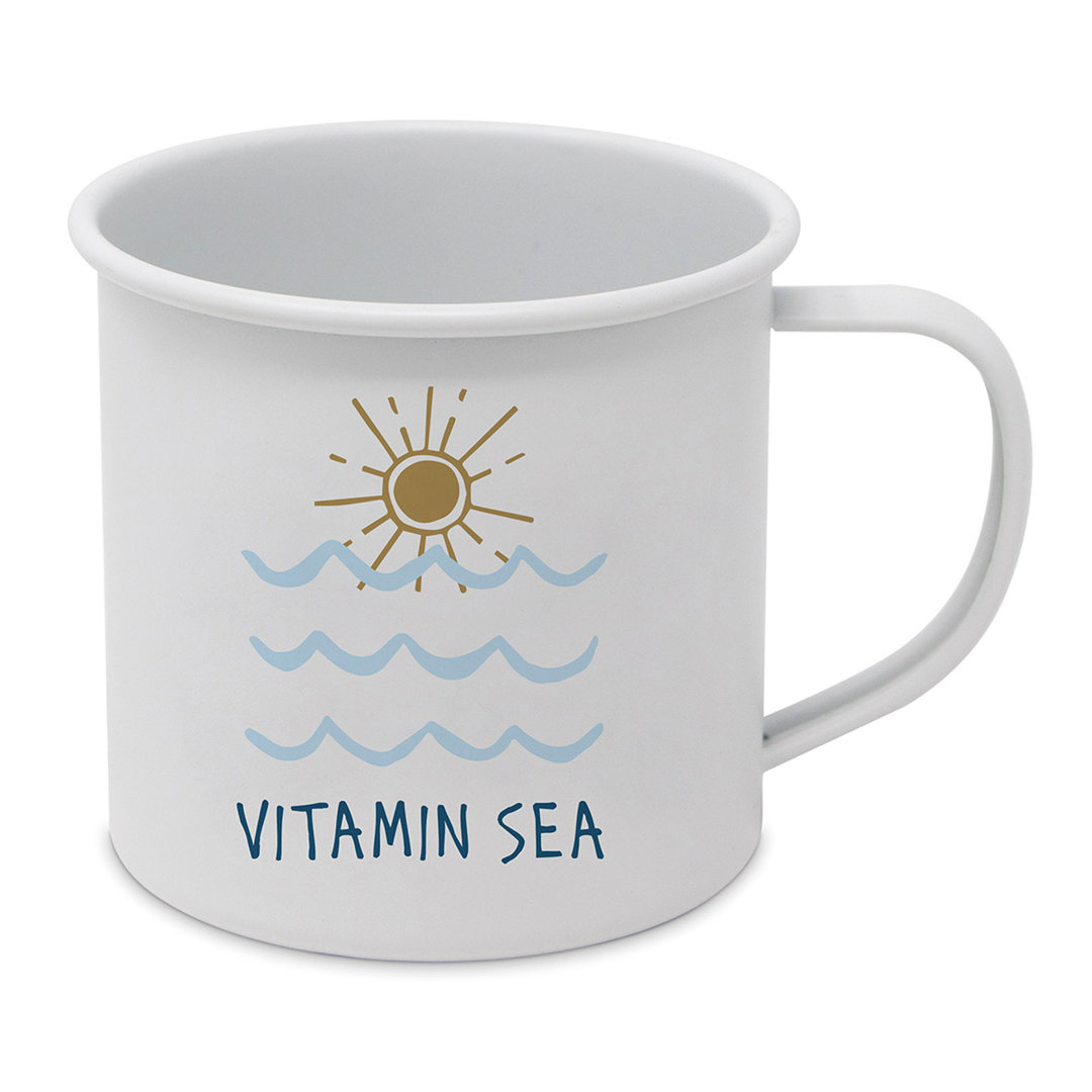 Seaside Sun Happy Metal Mug