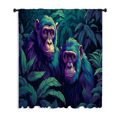 Chimpanzee Animal Sheer Curtain