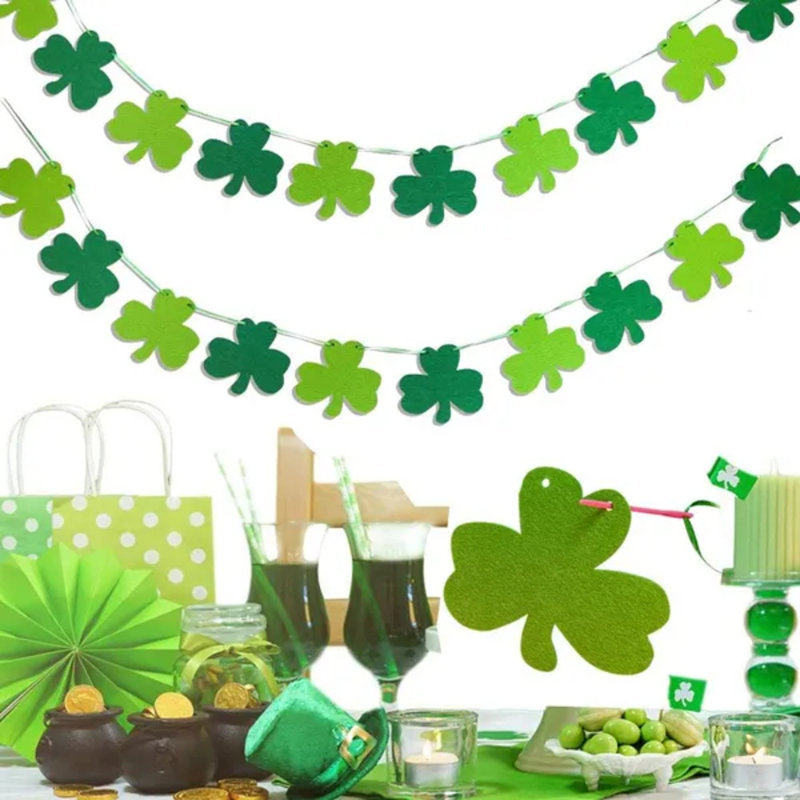 Bannière de guirlande en feutre pour la fête de la Saint-Patrick