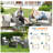 4-Piece All Weather Wicker Patio Conversation Set With Gray Cushions And Glass Table