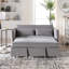 Canapé-lit convertible futon 3 en 1, canapé-lit en velours de 55 po avec 2 coussins, dossier inclinable, poches latérales pour le salon, canapé-lit-346686809