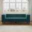 Canapé 3 places, fauteuil capitonné rembourré, canapé en velours, vert-512744301