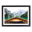 Boat In Lago Di Braies Italy Painting - Single Picture Frame Print on MDF-56634681-56634678